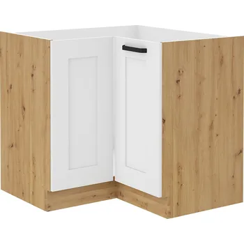 Kuchyňská skříňka Stolarz Lempert Dolní rohová kuchyňská skřínka Luna 90x90 DN 2F BB Barva korpusu skříněk: Dub artisan, Zvolte barvu dvířek: WH