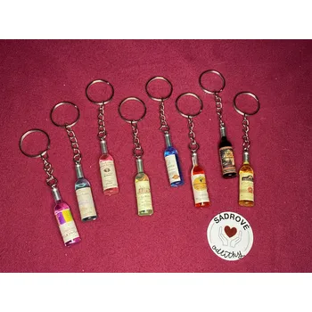 HandMade by VeJa Přívěšek na klíče - lahvinka vína