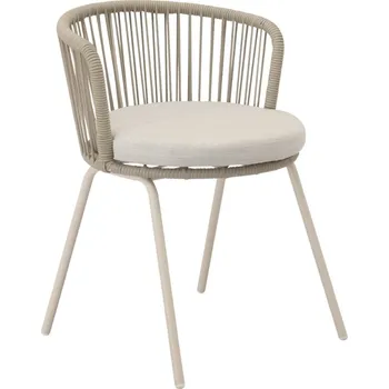 Somcasa Béžová kovová zahradní židle Vilma