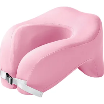Masážní příslušenství Cestovní polštář ve tvaru U 24 x 28 x 17 cm Paměťová pěna Bavlna Ergonomická opora krku Polštářek na cesty Letadlo Auto Vlak Spánek Komfort růžová