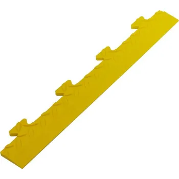 Venkovní dlažba Žlutý (PVC) vinylový nájezd \"samec\" pro dlaždice Tenax - 48 x 7 x 0,8 cm