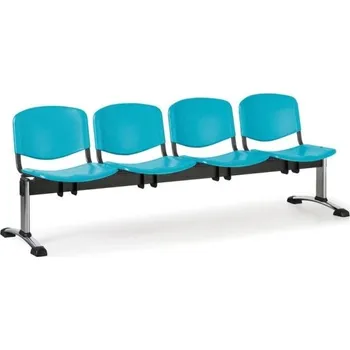 Lavice do čekárny plastová ISO Biedrax LC9721z - podnož chromovaná