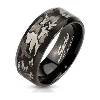 Prsten OPR0143-65 Pánský ocelový prsten camouflage
