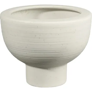 Kameninový květinář výška 15,5 cm MIDORO ASA Selection - bílý bílá