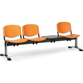 Zahradní lavice Lavice do čekárny plastová ISO Biedrax LC9711o - podnož chromovaná