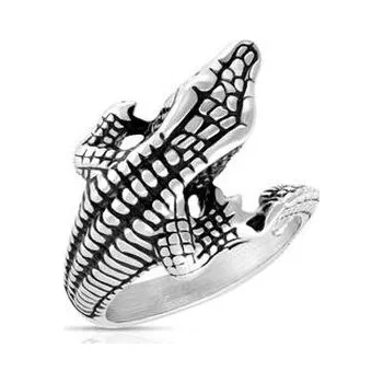 Prsten OPR0123-62 Ocelový prsten - krokodýl