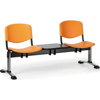 Lavice do čekárny plastová ISO Biedrax LC9691o - podnož chromovaná