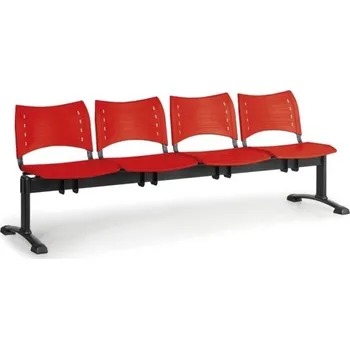 Lavice do čekárny plastová Visio Biedrax LC9288CV - podnož černá