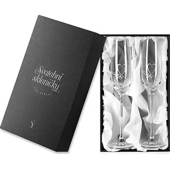 Dárková krabička Dárková krabička na svatební skleničky na sekt Romance