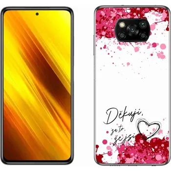 Pouzdro na mobilní telefon Gelový kryt mmCase na Xiaomi Poco X3 Pro - zamilovaný text 2 bílé pozadí