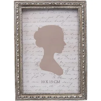 Rám na obraz Stříbrný fotorámeček Geerten ve vintage stylu – 10x15 cm