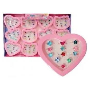 Set školních potřeb Zestaw 12 pierścionków z dżetem MIX