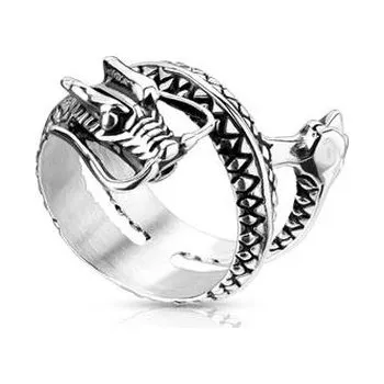 Prsten OPR1836-67 Pánský ocelový prsten - drak