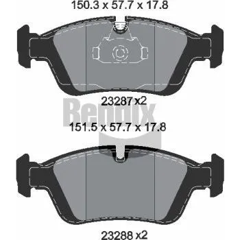 Brzdová destička Sada brzdových destiček, kotoučová brzda BENDIX Braking BPD1055