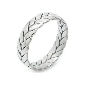 Prsten OPR1879-D-55 Dámský ocelový prsten proplétaný