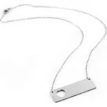 OPD0102 Ocelový náhrdelník, destička se srdíčkem - srdce