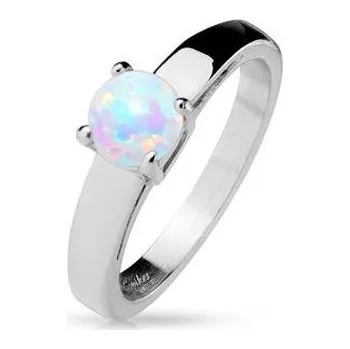 Prsten OPR1654-57 Ocelový prsten s kulatým opálem