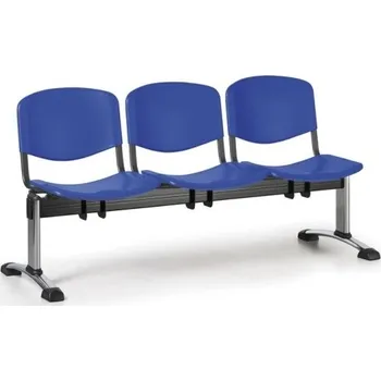 Lavice do čekárny plastová ISO Biedrax LC9701m - podnož chromovaná