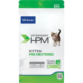 Krmivo pro kočku 2x3kg Virbac Veterinary HPM Baby Pre-Neutered Cat granule pro kočky