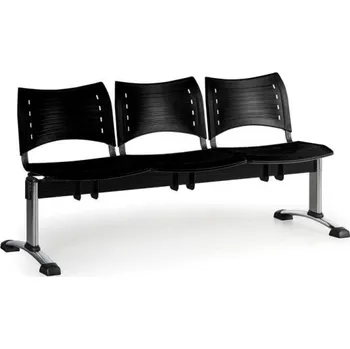 Zahrada Lavice do čekárny plastová Visio Biedrax LC9292c - podnož chromovaná