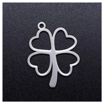 Přívěsek OK1350-ST Ocelový přívěšek - čtyřlístek - čtyřlístky