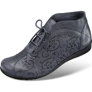 Dámská zdravotní obuv Podzimní dámská kotníčková šněrovací obuv, ražená useň, modrá: 39