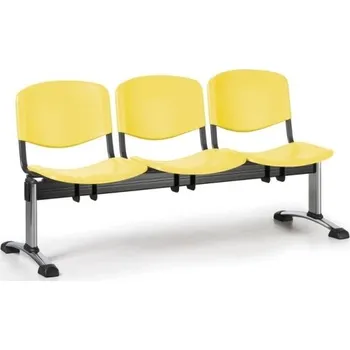 Lavice do čekárny plastová ISO Biedrax LC9701zl - podnož chromovaná