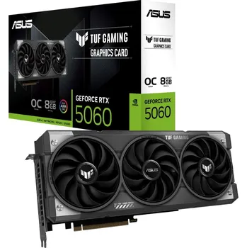 Grafická karta ASUS VGA NVIDIA GeForce RTX 5060 TUF GAMING OC 8GB, 8GB GDDR7, 3xDP, 1xHDMI