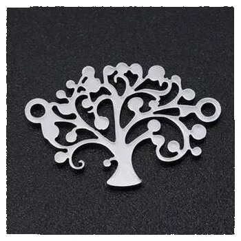 Materiál na výrobu šperku OK1316-ST Ocelová destička strom života