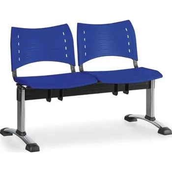 Lavice do čekárny plastová Visio Biedrax LC9290m - podnož chromovaná