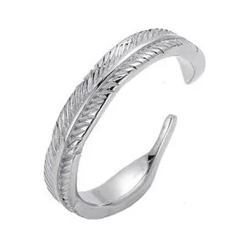 Prsten OPR1887-62 Ocelový prsten peříčko - pírka