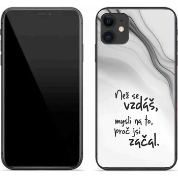 Pouzdro na mobilní telefon Gelový kryt mmCase na iPhone 11 - citát 2 bílé pozadí
