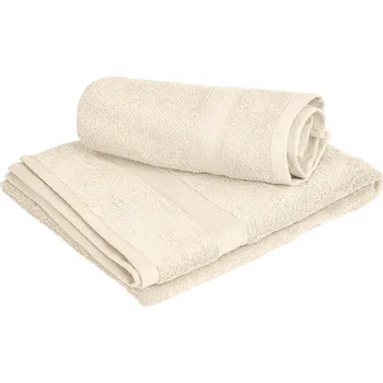 Ručník 1x osuška CLARYSSE ELEGANCE 70x140 cm + 1x ručník CLARYSSE 60x110 cm 100% bavlna, krémová