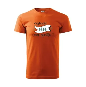 Pánské tričko Tričko s potiskem pro tátu Nejlepší táta na světě: oranžové 5XL