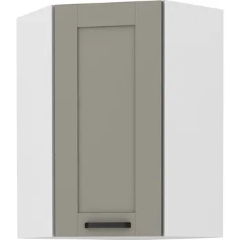 Stolarz Lempert Horní rohová kuchyňská skřínka Luna 60x60 GN-90 1F Barva korpusu skříněk: Bílá, Zvolte barvu dvířek: CLAYGR