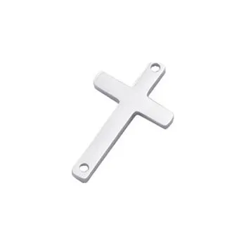 Materiál na výrobu šperku OK1432-ST Ocelová komponenta - křížek