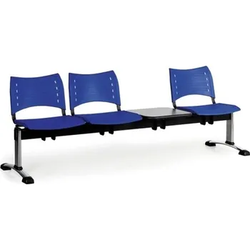 Lavice do čekárny plastová Visio Biedrax LC9293m - podnož chromovaná