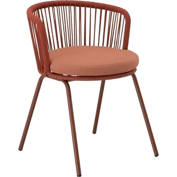 Somcasa Terakotově červená kovová zahradní židle Vilma