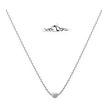 Náhrdelník NBP60-OP17 Ocelový opálový náhrdelník - kulička 5 mm