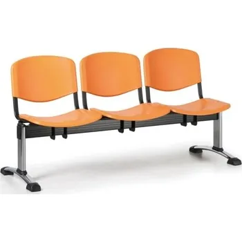 Lavice do čekárny plastová ISO Biedrax LC9701o - podnož chromovaná