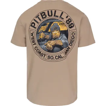 Pánské tričko PitBull West Coast - pánské triko DRIVING pískové M