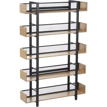 police 5-policový regál KILIS NEW TYP 2 - dub/černá - SLEVA 3% s kodem radost25