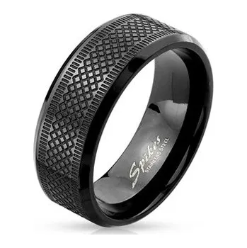 Prsten OPR1921-60 Ocelový prsten dekor pneumatika