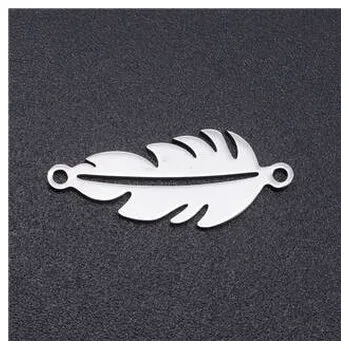 Přívěsek OK1346-ST Ocelový přívěšek - peříčko - pírka