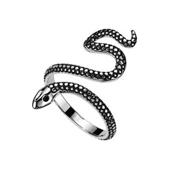 Prsten OPR1929-52 Ocelový prsten had - zvířátka