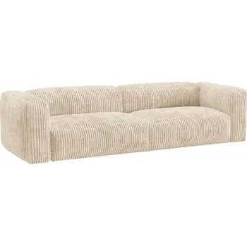 Pohovka Micadoni Světle béžová manšestrová čtyřmístná pohovka Martina 320 cm