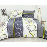 Stanex povlečení krep srdce zelená (LS230) 140x200, 70x90 cm