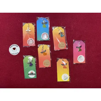 HandMade by NiJa + VeJa Dárková karta - barevná karta andílek