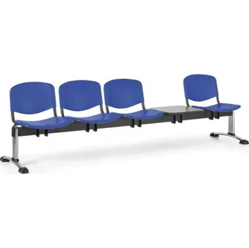 Lavice do čekárny plastová ISO Biedrax LC9731m - chromovaná podnož