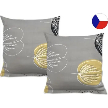 Dekorativní polštářek Bavlněný dekorační polštářek 40x40 EXCLUSIVE Grace šedý dekor